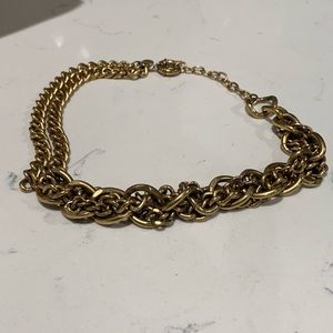 JCrew brass statement necklace